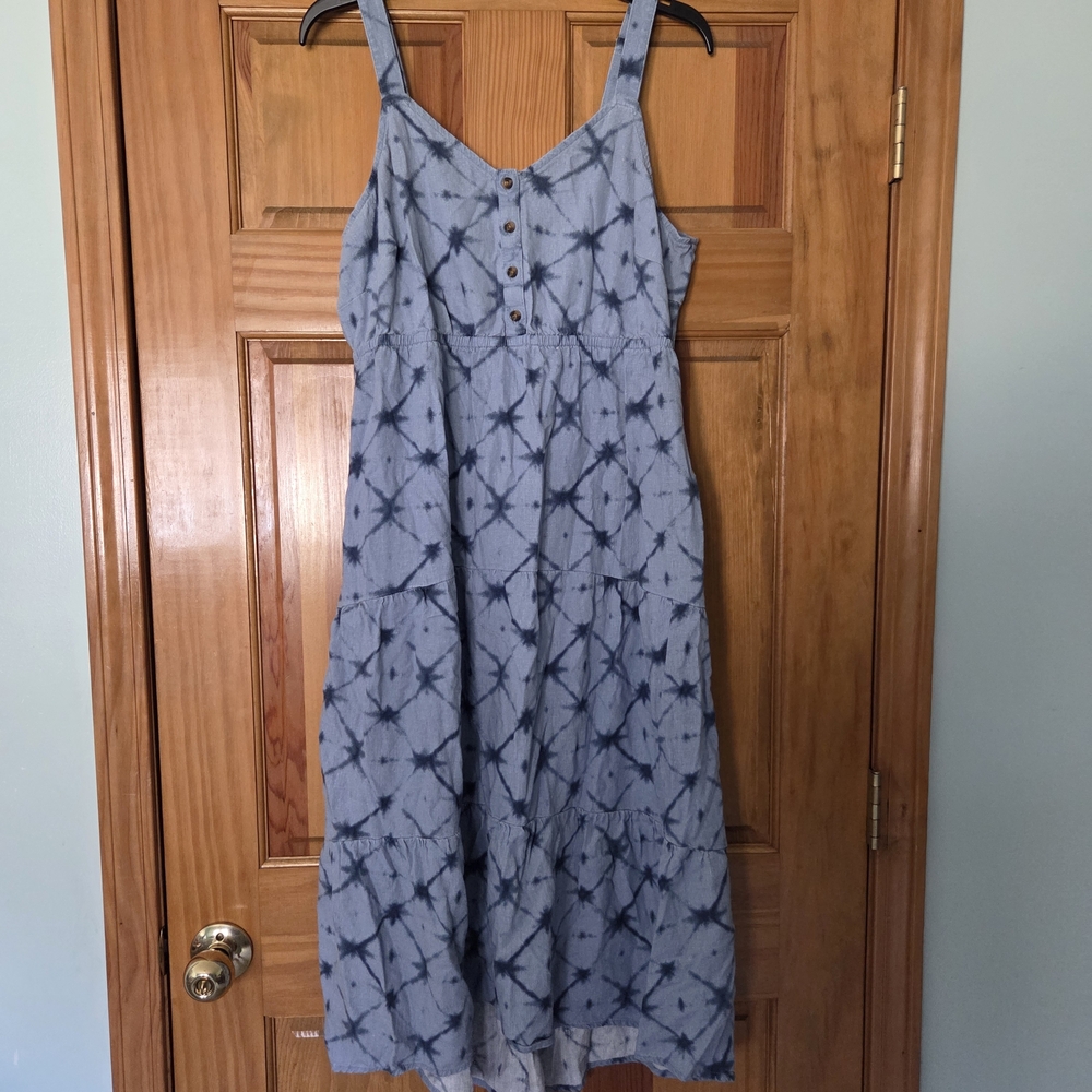 Sonoma Blue Tie-Dye Midi Dress